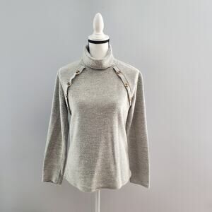 Hjend Women's Gray Turtleneck Pullover Sweater Size L